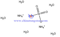 Structure du pentahydrate de tungstate d'ammonium