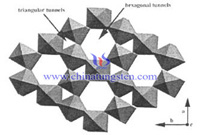 Estructura hexagonal de óxido de tungsteno