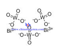 Nano bismuto tungstato estrutura monocular