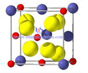 spatial molecular structure of pyrochlore type tungsten oxide