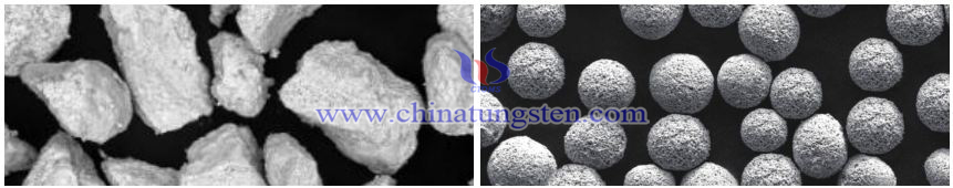 tungsten thermal spray powder SEM