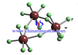 Structure moléculaire de fluorure de tungstène (IV)